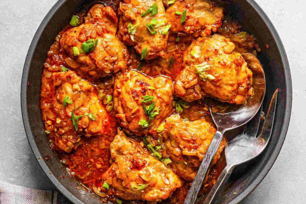 sweet and spicy chicken thighs