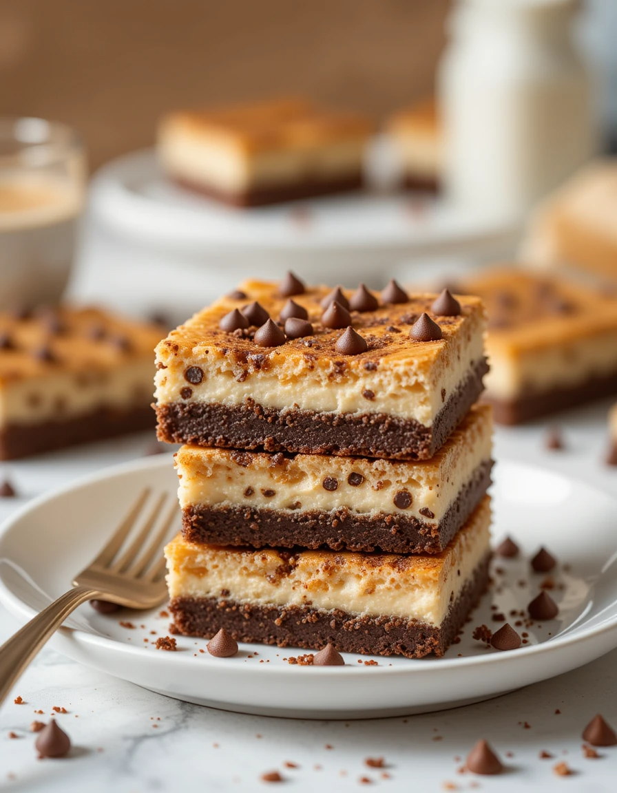 Chocolate Chip Cookie Cheesecake Bars Recipe