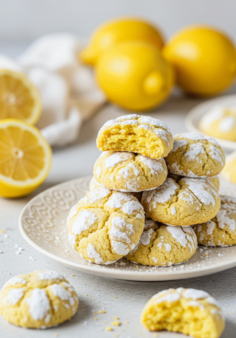 Lemon Crinkle Cookies Recipe