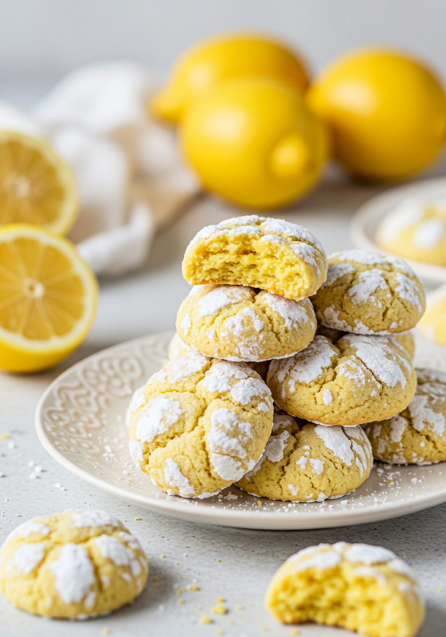 Lemon Crinkle Cookies Recipe
