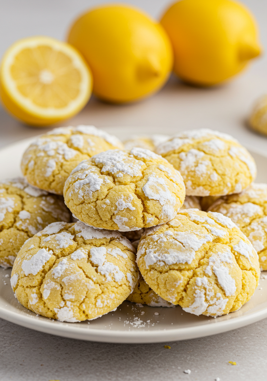 Lemon Crinkle Cookies Recipe
