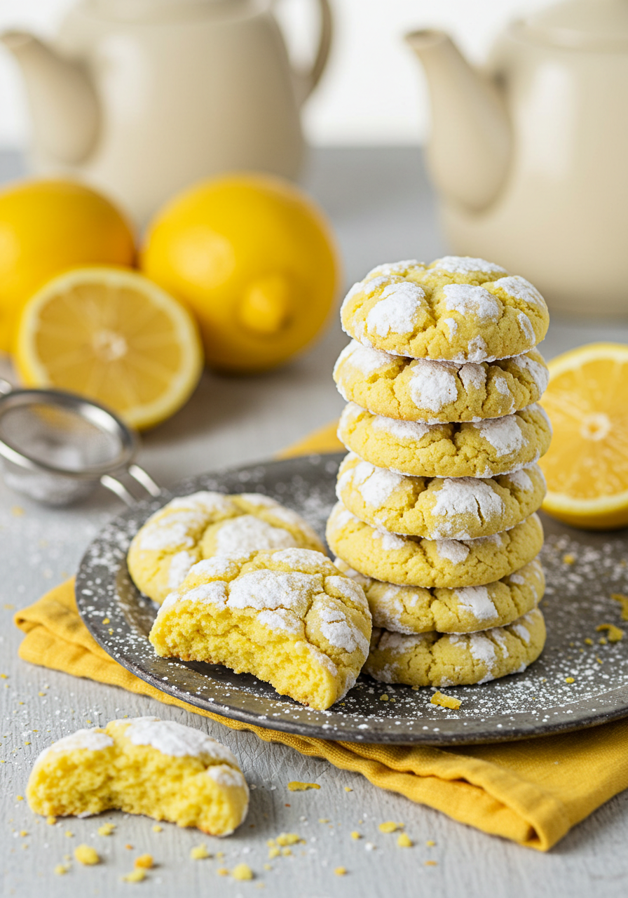 Lemon Crinkle Cookies Recipe